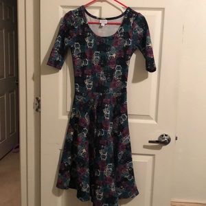 Lularoe Nicole Dress Owl Print 3/$20